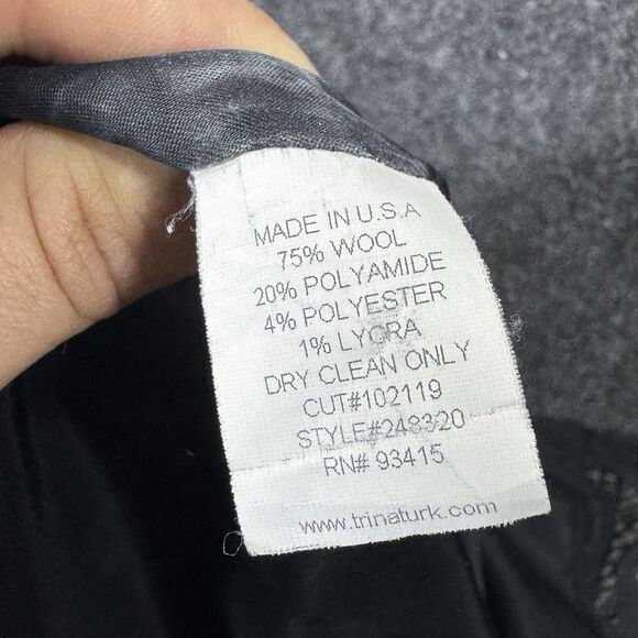 Trina Turk Skirt Women's 2 Black Multicolor Herringbone Tweed Pencil Wool Blend - Picture 7 of 7